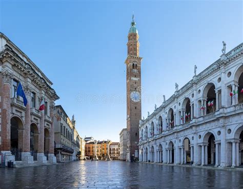 Vicenza Piazza Dei Signori In The Morning With The Basilica