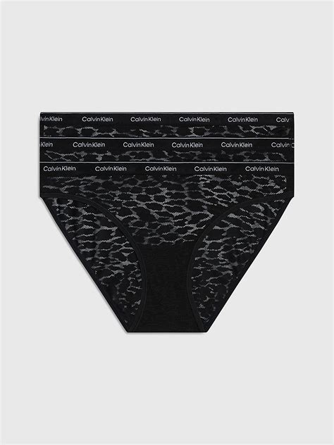 Kadın 3 Lü Bikini Külot Siyah 000QD5069EUB1 Calvin Klein