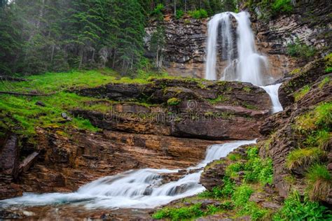 Virginia Falls in Glacier National Park in Montana Stock Image - Image of scenic, rock: 170657285