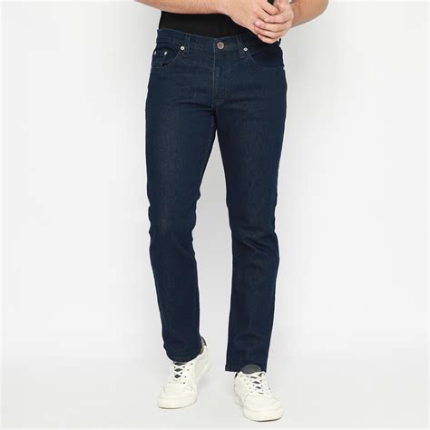 Jual FICHINO Celana Jeans Panjang Pria Dark Blue Reguler Fit London