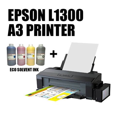 Epson L1300 A3 Eco Solvent Printer Complete Set Up Computers Tech