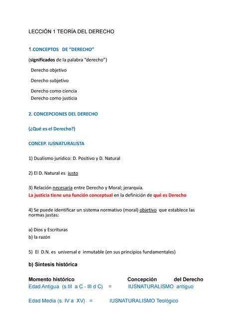 Lección 1 Teoría DEL Derecho Parte 1 LECCIÓN 1 TEORÍA DEL DERECHO 1