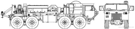 2006 Oshkosh HEMTT M984 A2 Wrecker Heavy Truck blueprints free - Outlines