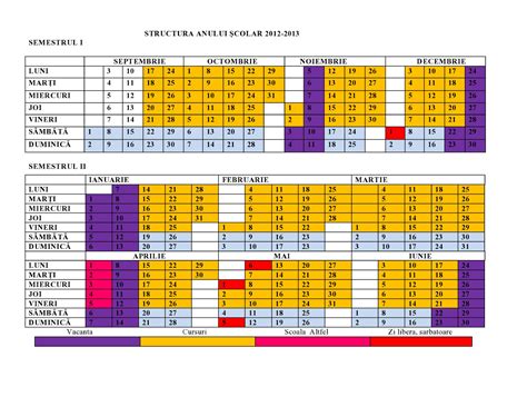 Structura Anului Scolar 2012 2013 Invatamant Primar Si Prescolar 6