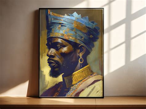 Mansa Musa Palette Knife Painting Print Wall Art Home Warming T For