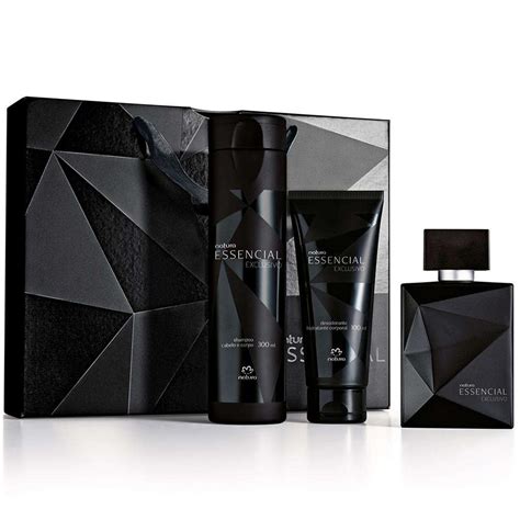 Kit Presente Perfume Masculino Essencial Exclusivo 100ml Shampoo