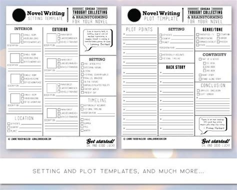 Novel Writing Templates V1 By Asmallbirdorganizes On Etsy Novel Writing Writing Templates Novels