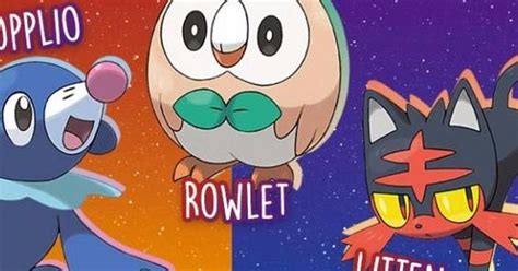 Pokémon Sun And Moon Rowlet Litten Popplio Starters What Starter Is