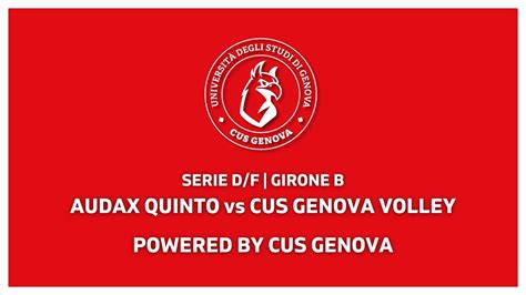 Audax Quinto Vs Cus Genova Volley Serie D F Youtube