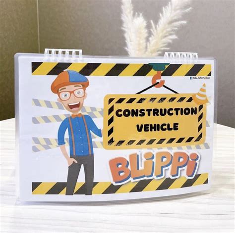 Blippi Construction Vehicles Busy Book, Babies & Kids, Infant Playtime ...