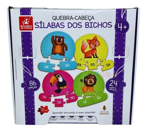 Quebra Cabe A S Labas De Animais Educativos Did Tico Escolar R Em