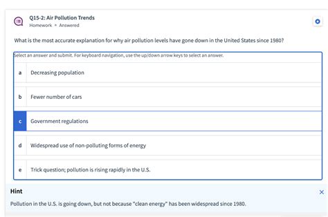 Solved Q15-2: Air Pollution Trends Homework • Answered What | Chegg.com