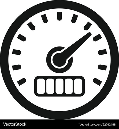 Speedometer Showing Increasing Speed With Full Vector Image