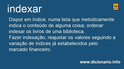 O Que Significa Indexado