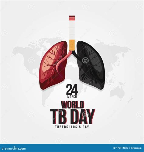 World Tuberculosis Day Tb Day Banner Background Stock Vector