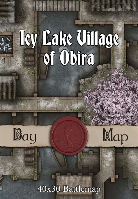 X Battlemap Icy Lake Village Of Obira Seafoot Games Towns