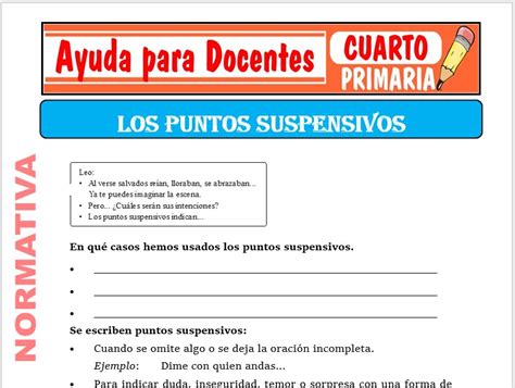 Uso De Los Puntos Suspensivos Y Del Guion Para Cuarto Grado Porn Sex