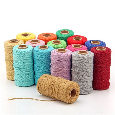 100m rolo macrame cord fio de algodão corda diy parede pendurado cesta