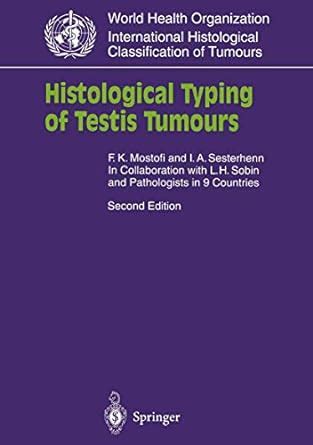 Histological Typing Of Testis Tumours Amazon Br