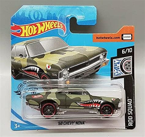 Hot Wheels 68 Chevy Nova Rod Squad 6 10 GHD28 General Motors Short Card 2020 BigaMart