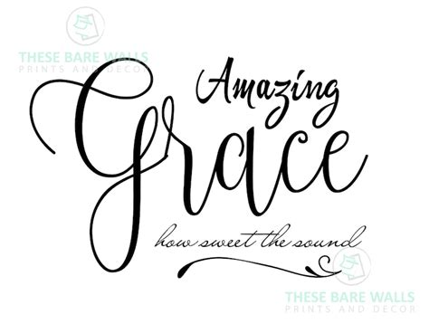 Amazing Grace How Sweet The Sound Sign Amazing Grace Print Engineering Print 18x24 Amazing