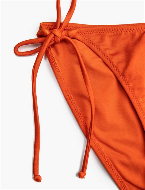 Turuncu Kadın Basic Bikini Altı Yanları Bağlama Detaylı SAK BM Koton