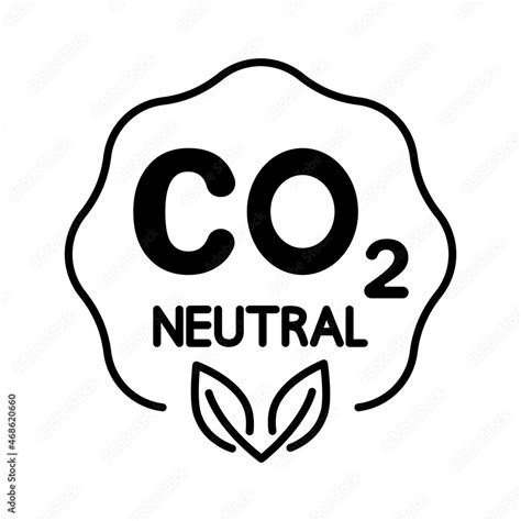 Vecteur Stock Carbon Neutral Co Recycling Icon Carbon Neutral