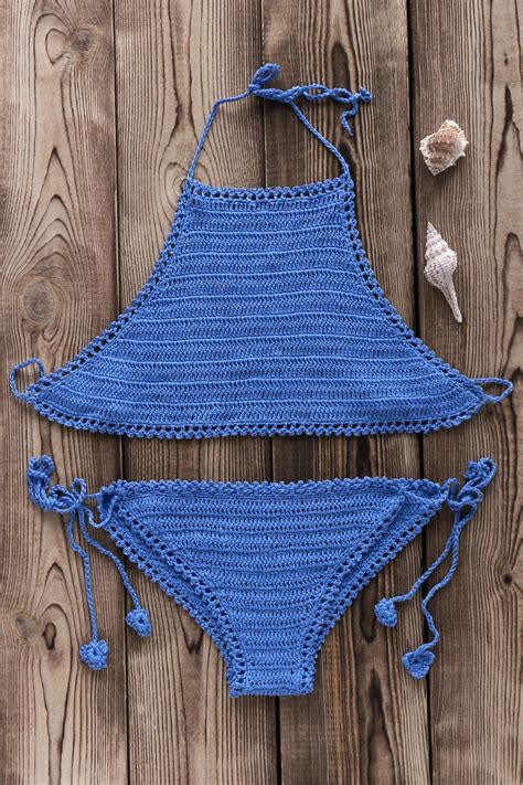 Crochet Bikini Set Halter Top Crochet Boho Hippie Festival Etsy