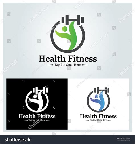 Health Fitness Logo Design Template Vector Stock Vector (Royalty Free) 679726492 | Shutterstock