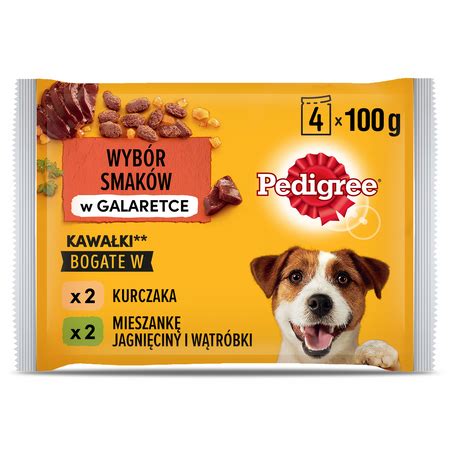 Pedigree Adult Saszetka 4x100g Mokra Karma W Galaretce Dla Dorosłych