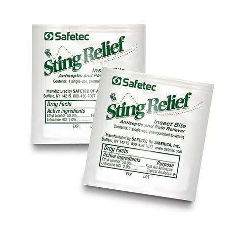 Sting Relief Wipes For Insect Bites & Stings | Safetec