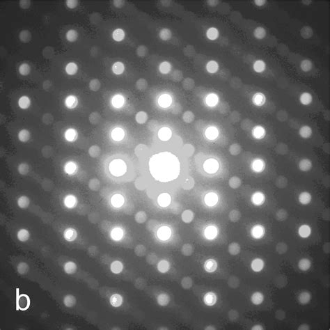 Electron Diffraction Patterns From The Bimno Sample A Is A Ped