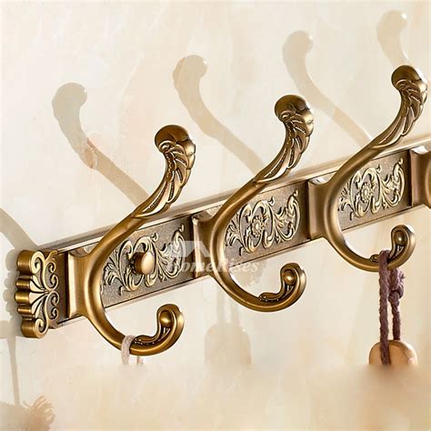 Antique Carved Decorative Wall Hooks For Bathroom