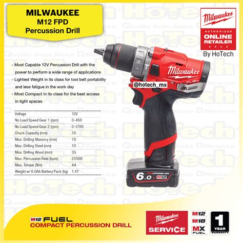 Jual Milwaukee M Fpd Percussion Dril Mesin Drill Volt Unit