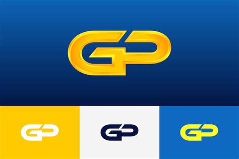 Plantilla De Degradado De Logotipo Moderno Inicial Gp Para Identidad