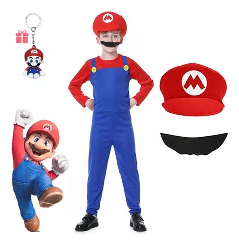 Disfraz Super Mario Bross Y Luigi Cosplay Superheroe Ni O Con Bigote