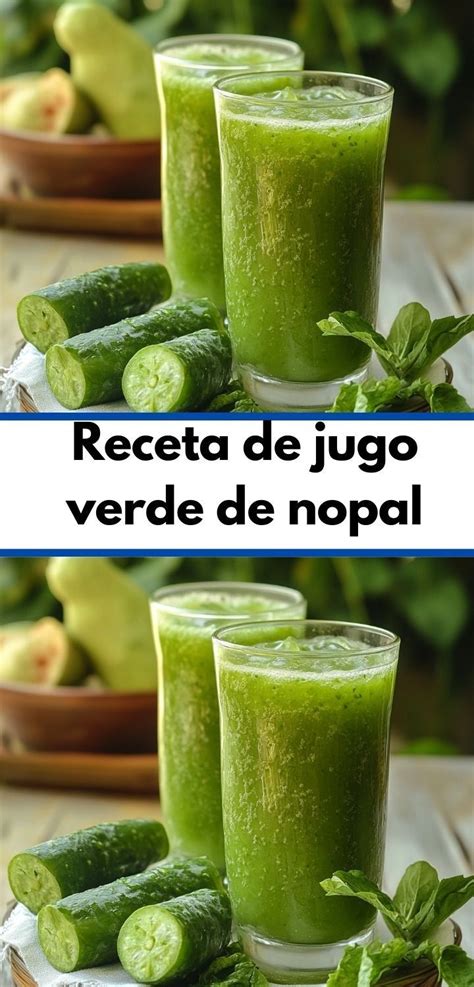 Receta De Jugo Verde De Nopal Recipe