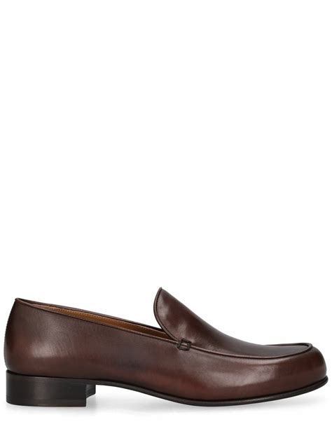 The Row Mm Flynn Leather Loafers The Row