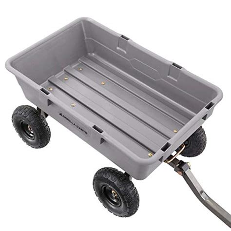 Gorilla Carts 800 Pound Capacity Heavy Duty Poly Yard Garden Steel Dump