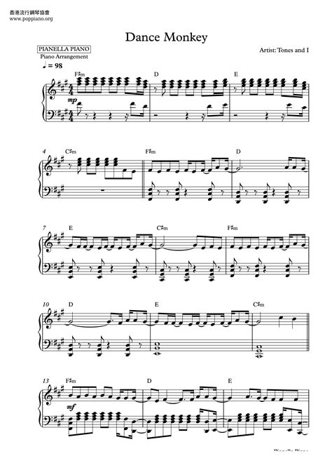 Tones And I Dance Monkey Sheet Music Pdf Free Score Download ★