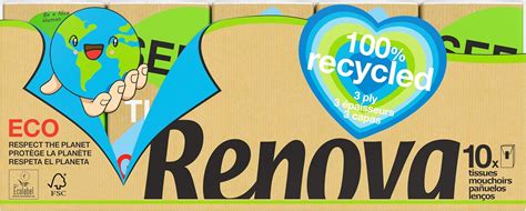 Renova 100 Recycled Pocket Tissues 10 Packs Health And Household