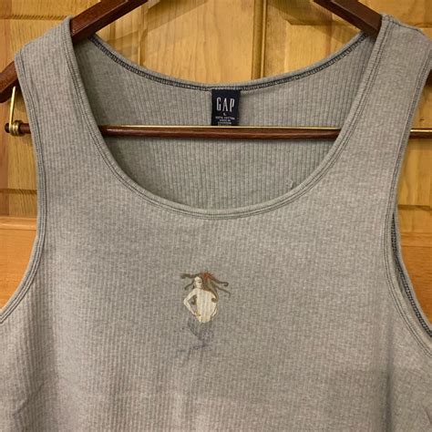 Gap Vintage Surf Naked Mermaid Ribbed Tank Top Gem