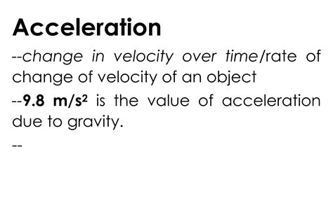 Acceleration