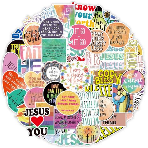 Amazon Zouaimiao Pcs Jesus Christian Stickers Bible Verse