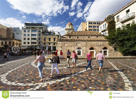 Cuadrado De Monastiraki En Atenas Fotograf A Editorial Imagen De