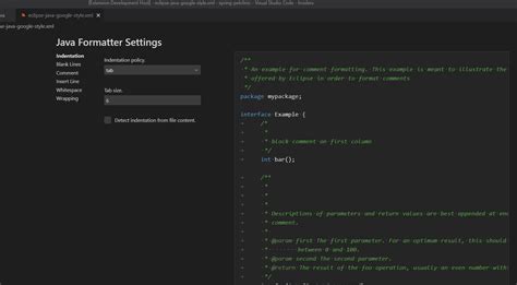 Vscode Formatter Settings