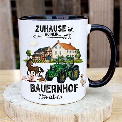 Tasse Becher Mit Spruch Zuhause Ist Wo Mein Bauernhof Ist Tassemotiv