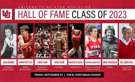 Utah Athletics Announces 2023 Hall Of Fame Class Vcp Athletics