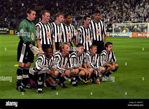 Newcastle United Team Group Top L R Shay Given Goalkeeper Hi Res Stock