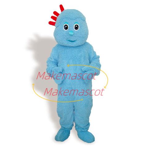 Plush Blue Iggle Piggle Mascot Costume